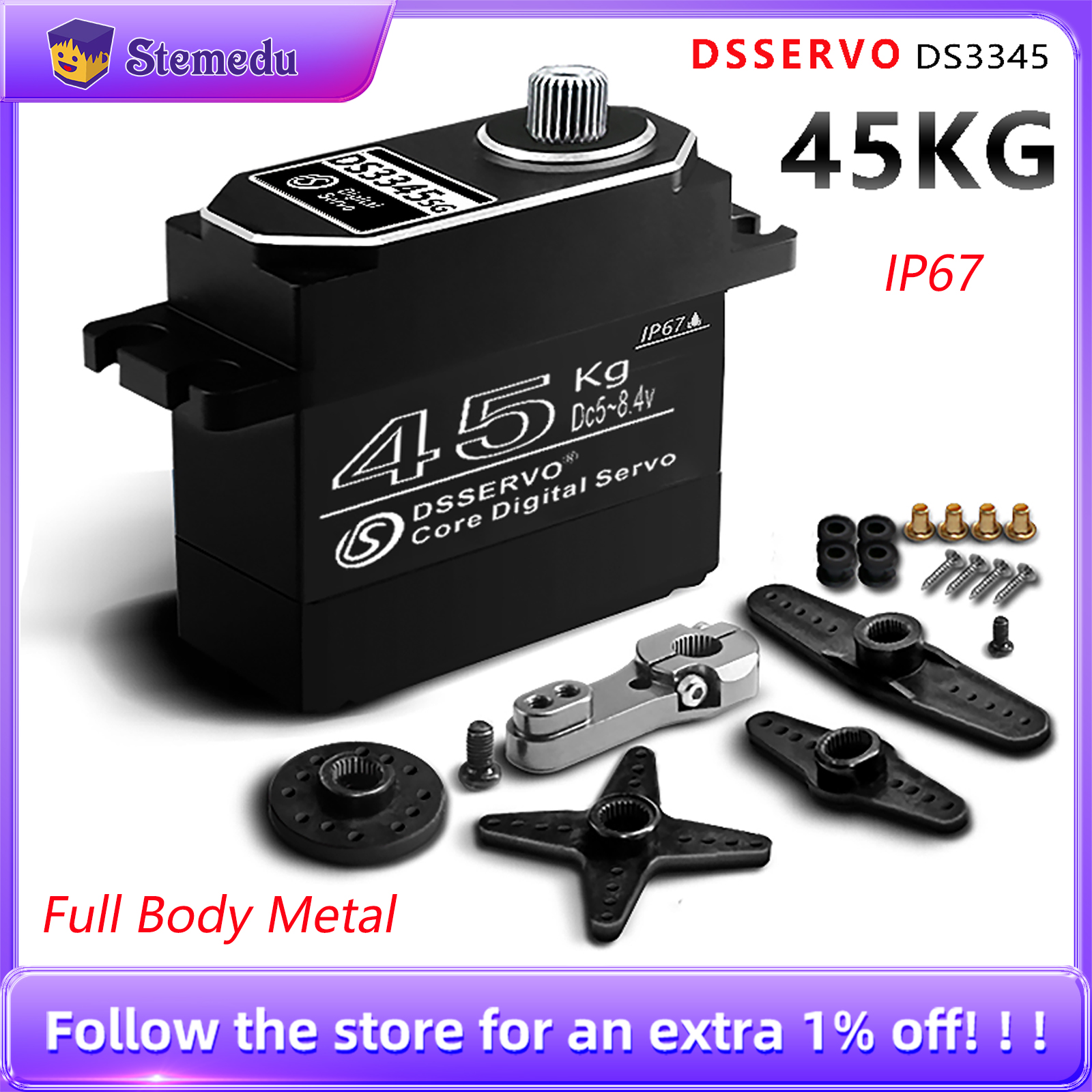 Rc Hobby Truck - Dsservo IP67 Waterproof Servo 45KG Aluminum