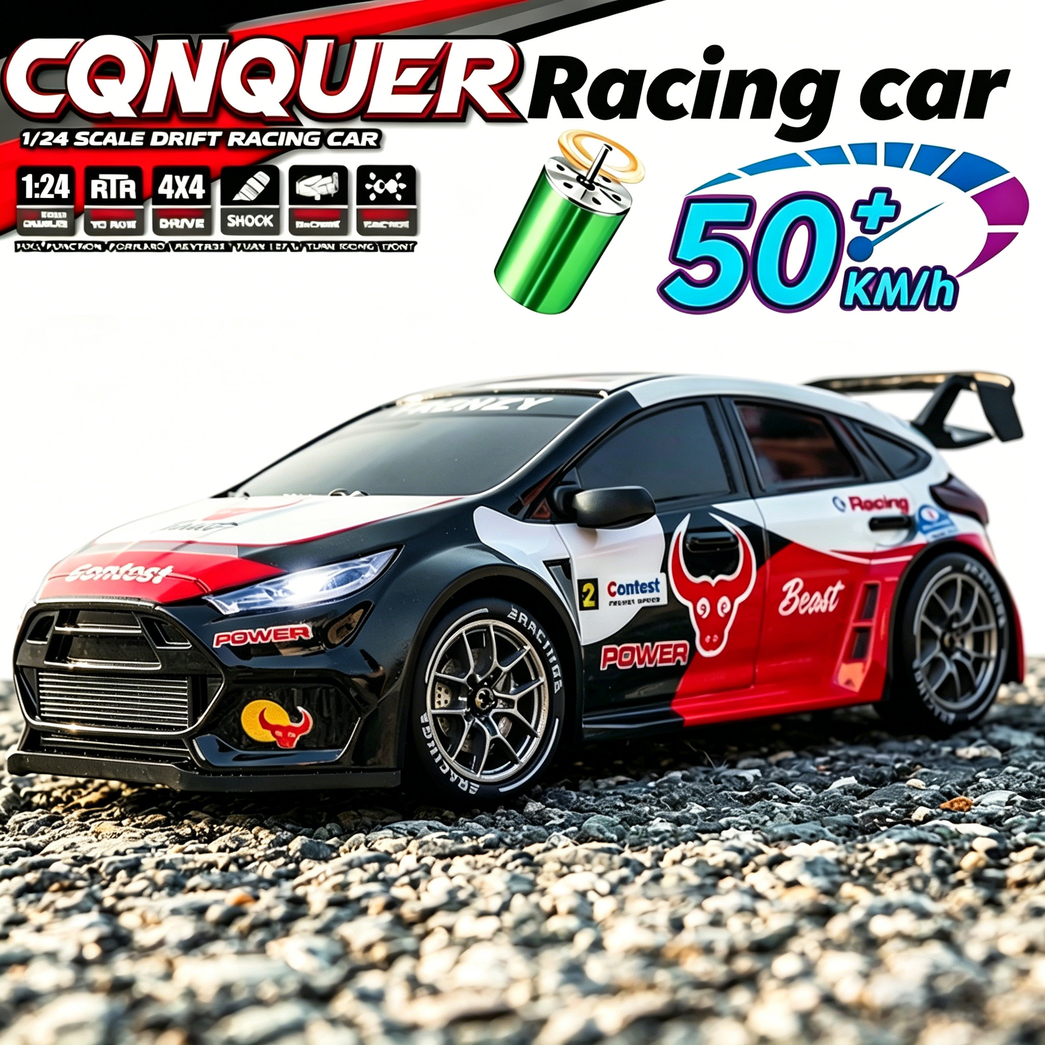 Rc Hobby Tech Bali - 1：24 4WD 50KM/H RC Car Stunt