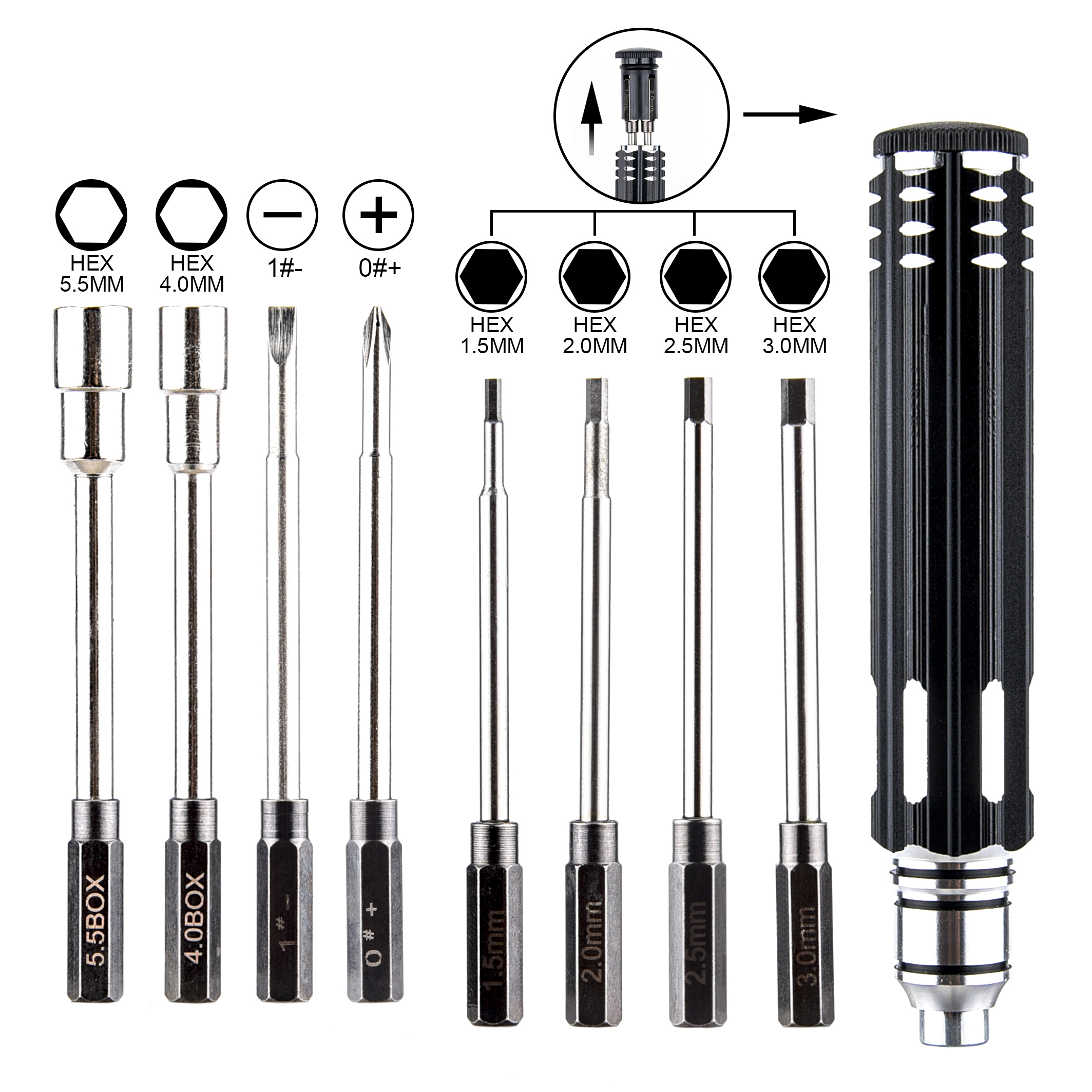 RC Tools Hex Screw Driver 1.5  - Hobby Queen Rc avaliação e preço