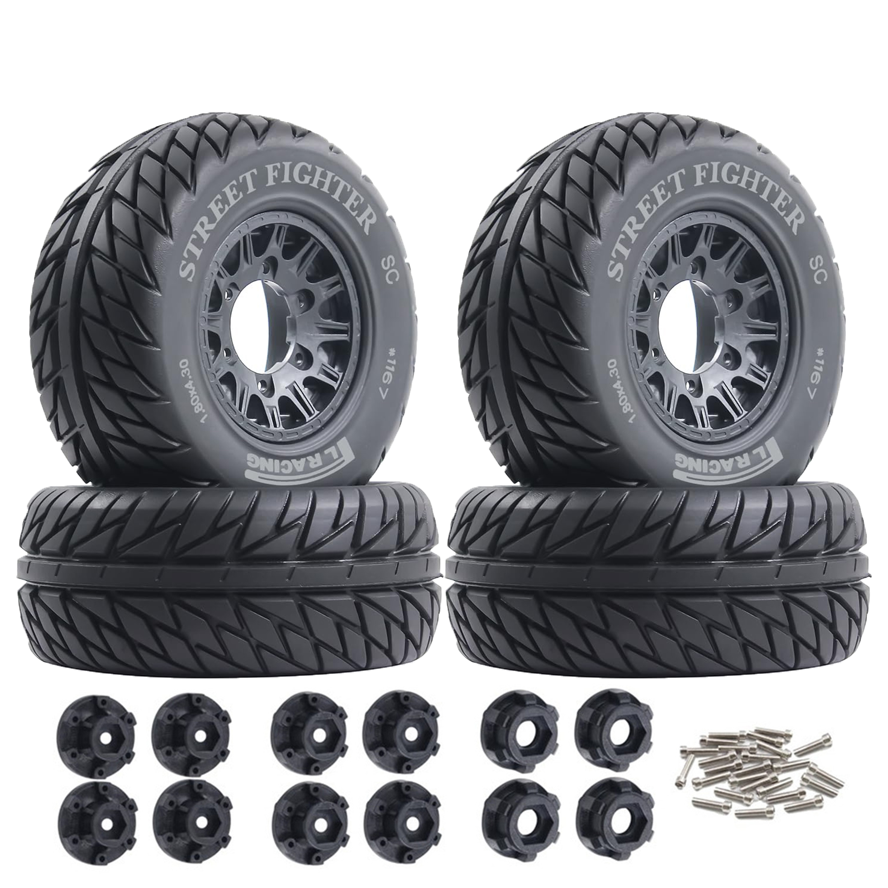 1/10 1/8 RC Truck Tires And Wh - Rc Hobby Truck avaliação e preço